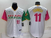San Diego Padres #11 Yu Darvish Number White 2022 City Connect Cool Base Stitched Jersey,baseball caps,new era cap wholesale,wholesale hats